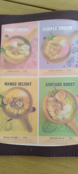 Menu smoothie bowl at Kood Vibes  in Koh Kut