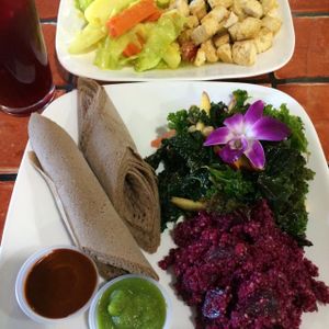 Little bit of everything.  at Azla Vegan in Los Angeles