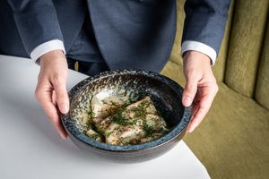 Open Printed Ravioli with Roasted Eggplant at MIA Bangkok in Bangkok