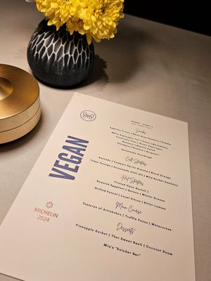 Vegan menu (April 2024) at MIA Bangkok in Bangkok