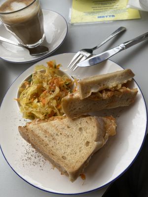 kimchi-mayo-cheese sandwich  at Metta in Munich