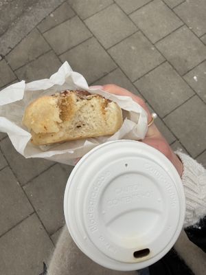 nut roll and Cappuccino to go  at Metta in Munich