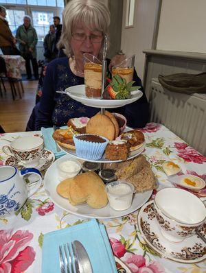 Heart shaped vegan scones! at The Animal Rescue Vintage Tea Room @ Heath - Pop-up in Chesterfield