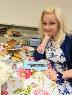 Vegan afternoon tea - yum! at The Animal Rescue Vintage Tea Room @ Heath - Pop-up in Chesterfield
