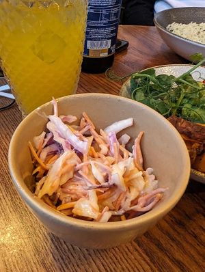 Vegan coleslaw at Porter Brook in Sheffield