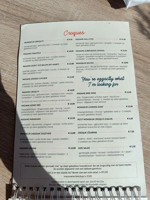 Menu croques at Madame Croqu'o in Kortrijk