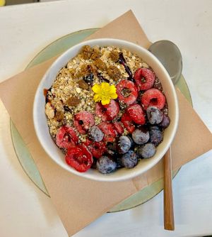 Yogurt bowl
dairy and gluten free at Anguilla Surf Café in Melides