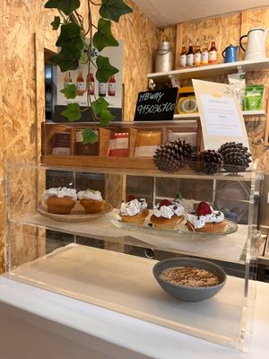 cakes and cookies homemade gluten and dairy free at Anguilla Surf Café in Melides