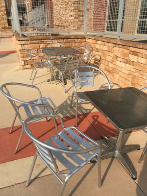 Outdoor seating at Greek Kouzina at Greek Kouzina in Pittsboro