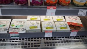 Chilled tempeh and tofu at Holland & Barrett - Merrion Shopping Centre in Leeds