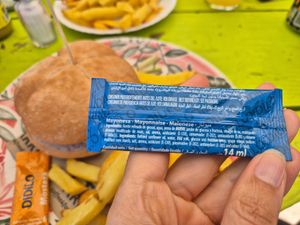 Not vegan mayonnaise at El Parke in Motril