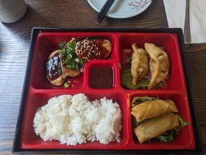 Teriyaki fish lunch special bento at Hikari  in Chepstow