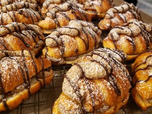 Vegan chocolate hazelnut crossiant  at The Flaky Pastry in Anchorage