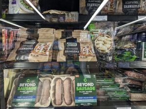 Vegan frozen "meats" at Grove Kosher Market in Fort Lauderdale