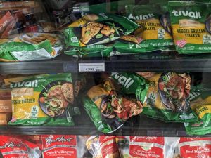 Tivall Israeli brand vegan "meat" at Grove Kosher Market in Fort Lauderdale