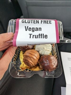 Vegan truffles at Grove Kosher Market in Fort Lauderdale