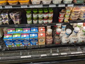 Refrigerated milks at Grove Kosher Market in Fort Lauderdale