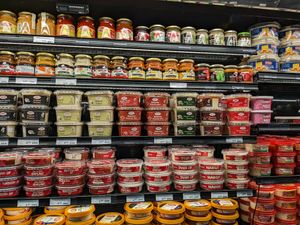 Hummus and dips at Grove Kosher Market in Fort Lauderdale