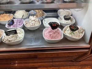 Vegan cream cheeses at Liberty Bagels - 5th Ave in New York City