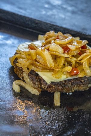 Hamburguesa vegana  at El Puestito del Tío in Buenos Aires