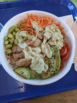 No-chicken bowl (17€) - 2.5/5 at MAD - Aloha Poké - T4 in Madrid
