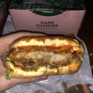 Hot chick’n cheez sandwich  at Neat Burger - Ghost Kitchen in Dubai