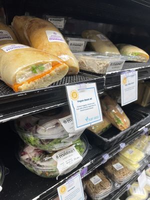 Vegan ready made meals   at Syracuse Cooperative Market in Syracuse