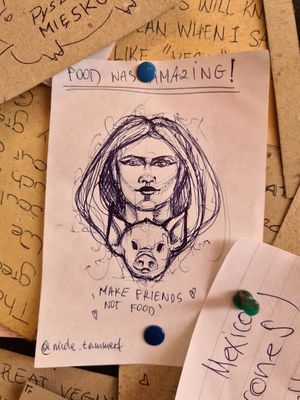 Make friends not food at Vege Fast Food in Split