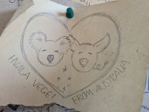 Koala and pig at Vege Fast Food in Split