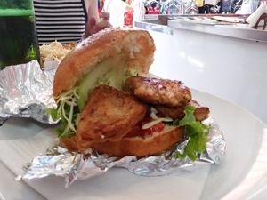 Soy burger at Vege Fast Food in Split