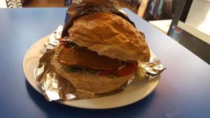 seitan burger for 30 kn  at Vege Fast Food in Split