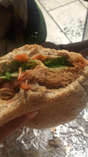 tofu burger  at Vege Fast Food in Split