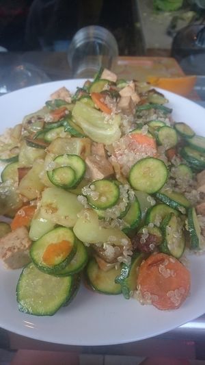 Quinoa with grilled veggies & tofu at Vege Fast Food in Split