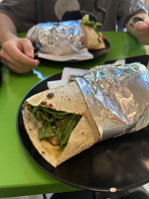 Falafel wrap and wrap with seitan streaks  at Vege Fast Food in Split