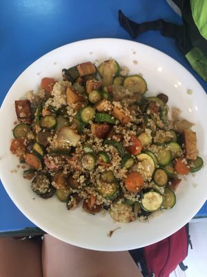 Quinoa and mixed vegetables  at Vege Fast Food in Split