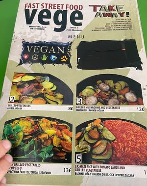 Menu  at Vege Fast Food in Split