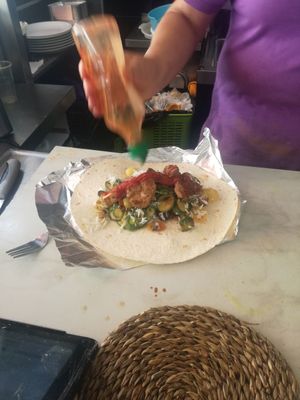 Burrito with tofu and soya at Vege Fast Food in Split