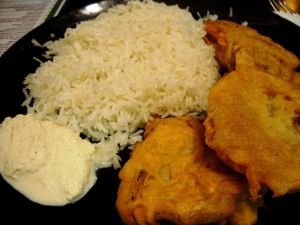 fried oyster mushrooms at Vege Fast Food in Split