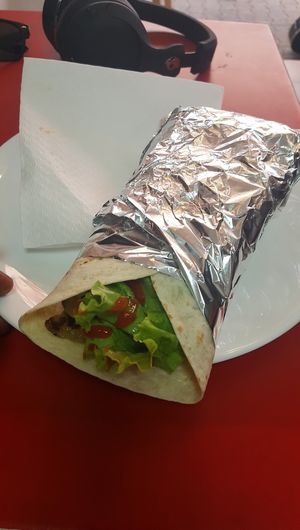 Fresh veggie wrap at Vege Fast Food in Split