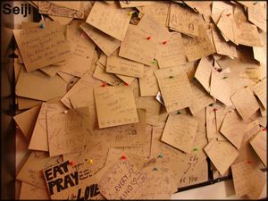 Wall of Thanks at Vege Fast Food in Split