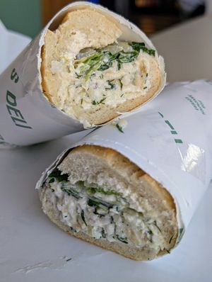 Custom with celery salad at B&T's Deli in Santa Monica