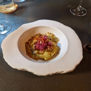 Artichoke starter at Almar in Tenerife