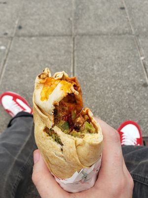 Regular falafel wrap with all the trimmings at Go Falafel - Piccadilly Gardens in Manchester