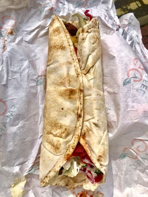 Falafel wrap  at Go Falafel - Piccadilly Gardens in Manchester