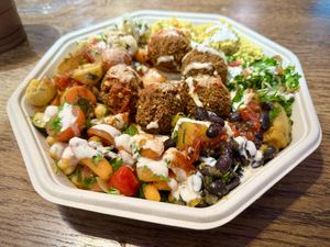 Falafel lunch box 🧆   at Go Falafel - Piccadilly Gardens in Manchester