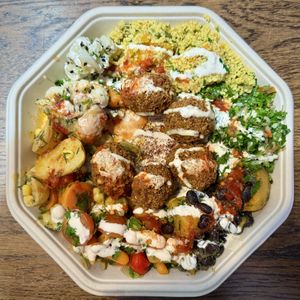 Falafel lunch box 🧆   at Go Falafel - Piccadilly Gardens in Manchester