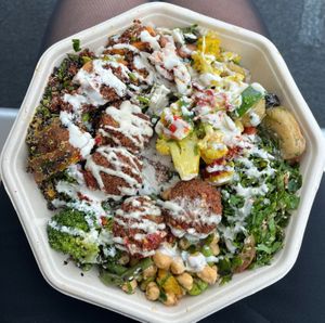 Salad Box with Falafel.  at Go Falafel - Piccadilly Gardens in Manchester