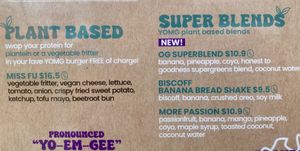 Vegan burger and plant based shakes   at YOMG - Frankston in Frankston
