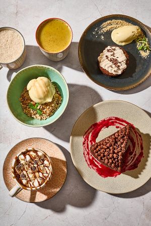 All this picture is VEGAN at LONGEVITY f*cking good food! in Bogota