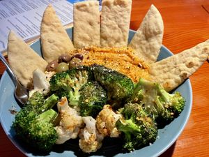 ROASTED RED PEPPER HUMMUS  at Bluewater Distilling in Everett
